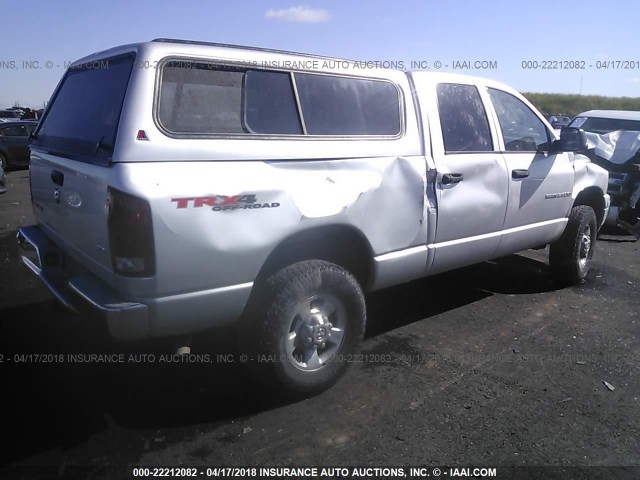 3D7KS28D26G273327 - 2006 DODGE RAM 2500 ST/SLT SILVER photo 4