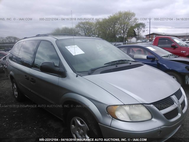 1D4GP24353B229926 - 2003 DODGE GRAND CARAVAN SE SILVER photo 1