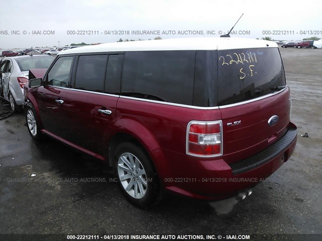 2FMDK52C79BA73826 - 2009 FORD FLEX SEL RED photo 3