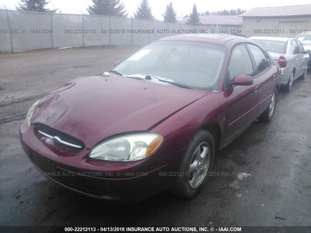1FAFP55S72G262496 - 2002 FORD TAURUS SES RED photo 2