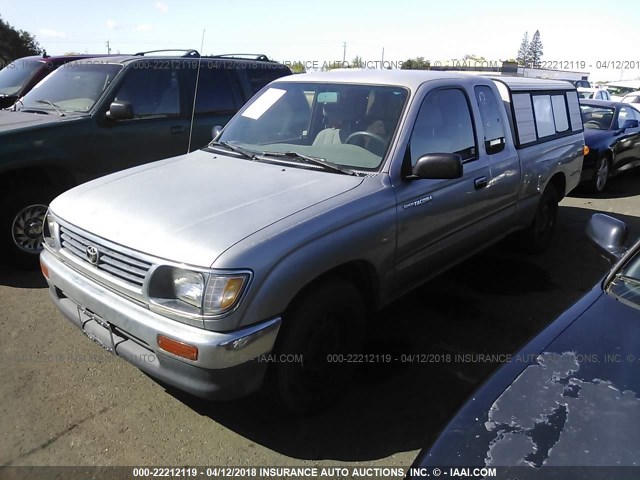 4TAVL52N2TZ147435 - 1996 TOYOTA TACOMA XTRACAB SILVER photo 2