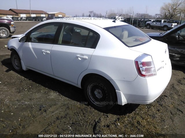 3N1AB61EX7L654502 - 2007 NISSAN SENTRA 2.0/2.0S/2.0SL WHITE photo 3