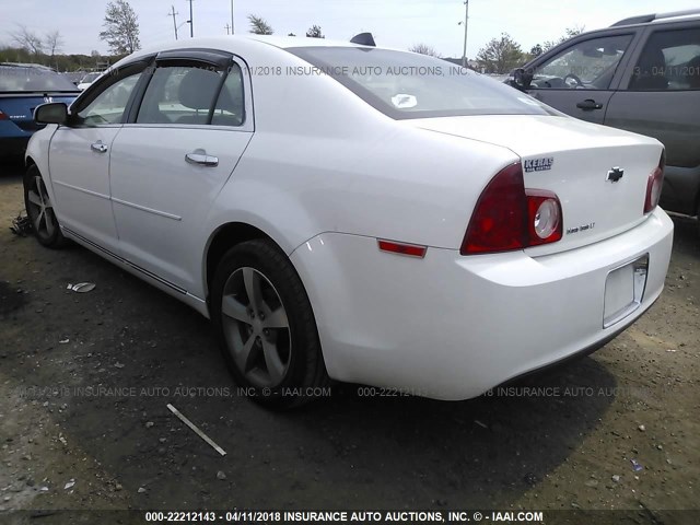 1G1ZC5EU3CF137323 - 2012 CHEVROLET MALIBU 1LT WHITE photo 3