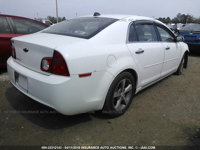 1G1ZC5EU3CF137323 - 2012 CHEVROLET MALIBU 1LT WHITE photo 4