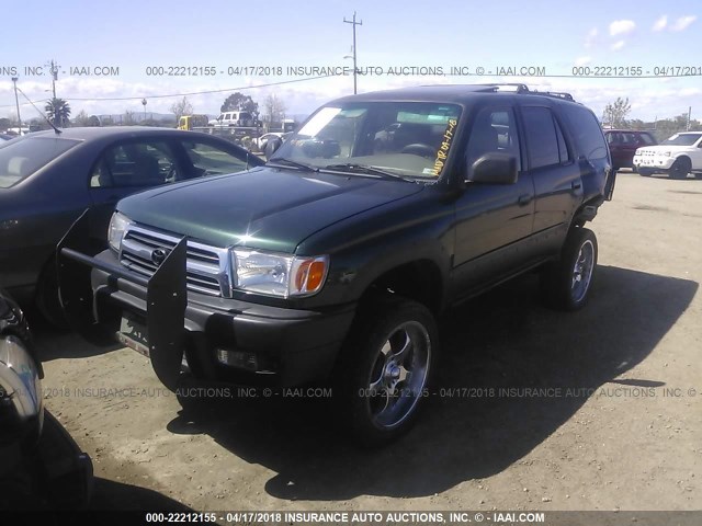 JT3GN87R9Y0152989 - 2000 TOYOTA 4RUNNER LIMITED GREEN photo 2