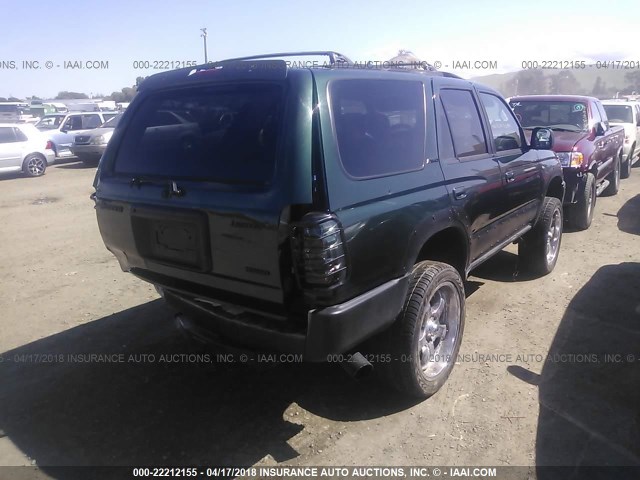 JT3GN87R9Y0152989 - 2000 TOYOTA 4RUNNER LIMITED GREEN photo 4