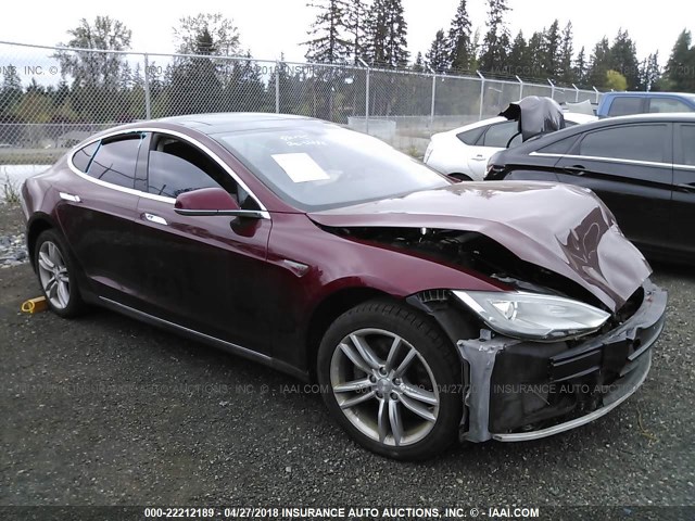 5YJSA1DP3CFS00752 - 2012 TESLA MODEL S RED photo 1