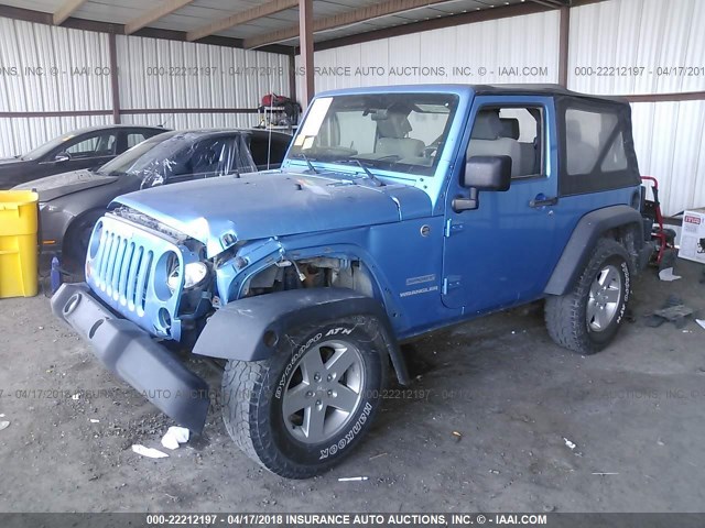 1J4AA2D18AL173078 - 2010 JEEP WRANGLER SPORT ლურჯი ფოტო 2