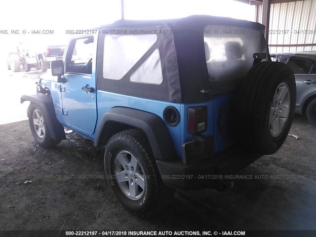 1J4AA2D18AL173078 - 2010 JEEP WRANGLER SPORT ლურჯი ფოტო 3