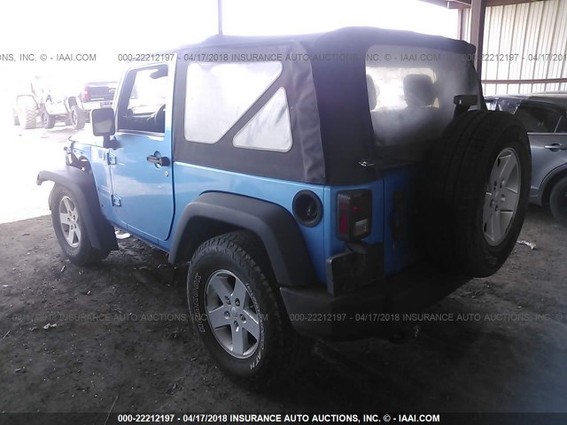 1J4AA2D18AL173078 - 2010 JEEP WRANGLER SPORT BLUE photo 3