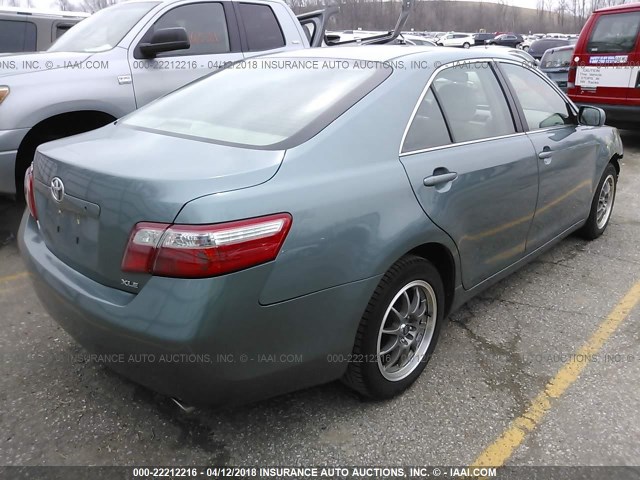 4T1BE46K49U888618 - 2009 TOYOTA CAMRY SE/LE/XLE GREEN photo 4