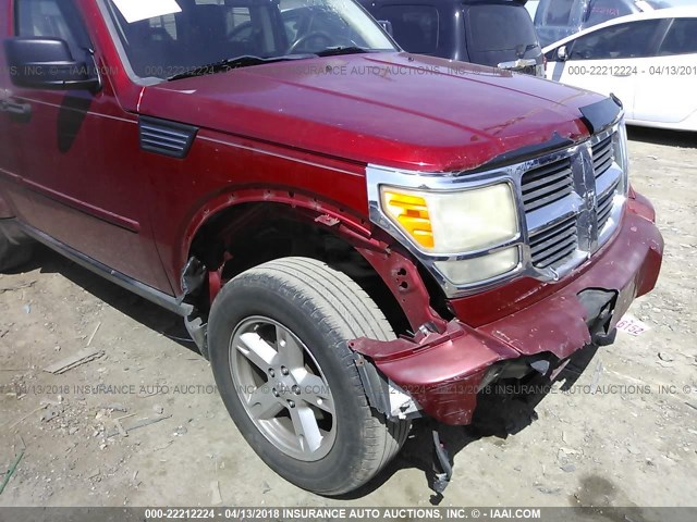 1D8GT58K87W685608 - 2007 DODGE NITRO SLT RED photo 6