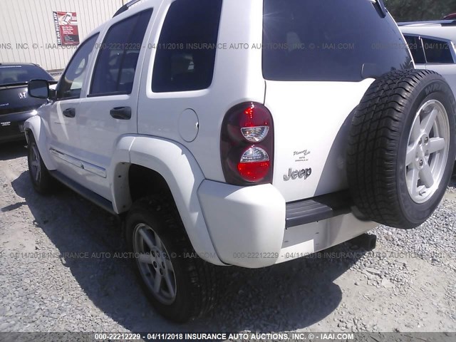 1J4GK58K46W268478 - 2006 JEEP LIBERTY LIMITED WHITE photo 3