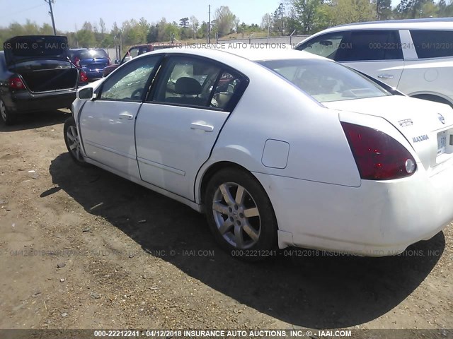 1N4BA41E05C837883 - 2005 NISSAN MAXIMA SE/SL WHITE photo 3