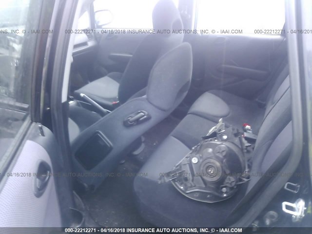 JHMGD38697S019589 - 2007 HONDA FIT S BLACK photo 8