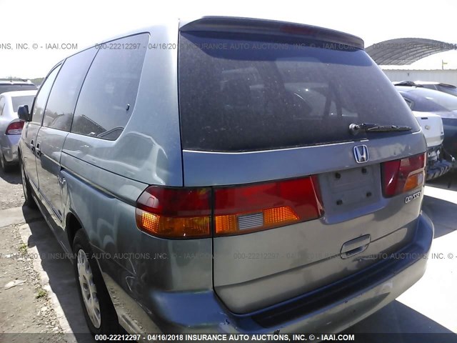 5FNRL18522B006276 - 2002 HONDA ODYSSEY LX GRAY photo 3