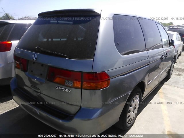 5FNRL18522B006276 - 2002 HONDA ODYSSEY LX GRAY photo 4