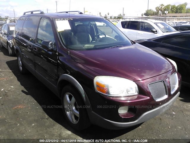 1GMDV33L16D247289 - 2006 PONTIAC MONTANA SV6 BURGUNDY photo 1