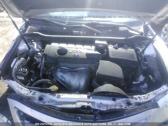 4T4BF3EK2AR056875 - 2010 TOYOTA CAMRY SE/LE/XLE ვერცხლისფერი ფოტო 10