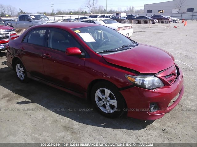 2T1BU4EE3BC728588 - 2011 TOYOTA COROLLA S/LE RED photo 1