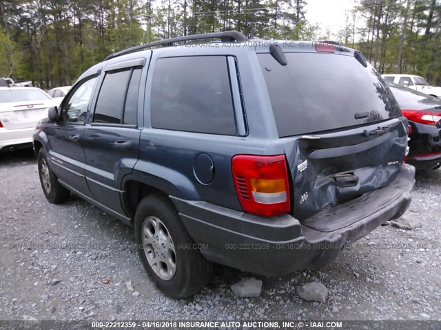 1J4GX38S42C160492 - 2002 JEEP GRAND CHEROKEE SPORT BLUE photo 3