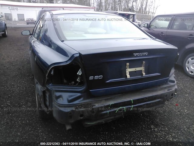 YV1RS61T342325808 - 2004 VOLVO S60 BLUE photo 6