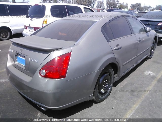 1N4BA41E18C817288 - 2008 NISSAN MAXIMA SE/SL BROWN photo 4