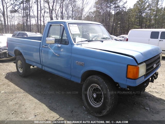 1FTHF26H1JNB48382 - 1988 FORD F250 BLUE photo 1