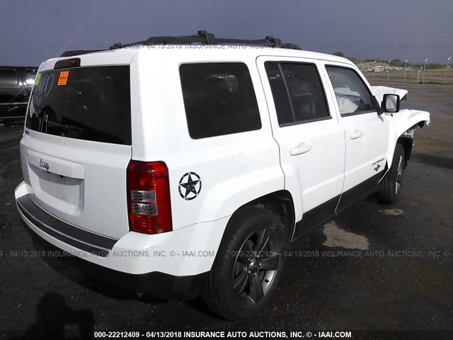 1C4NJPFA2ED589046 - 2014 JEEP PATRIOT LATITUDE WHITE photo 4