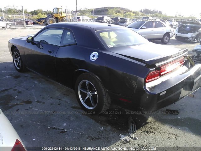 2B3CJ4DV8AH102975 - 2010 DODGE CHALLENGER SE BLACK photo 3