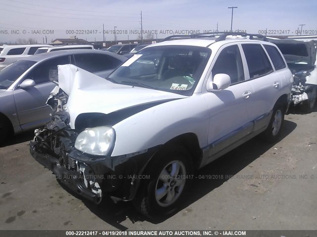 KM8SC73EX5U996919 - 2005 HYUNDAI SANTA FE GLS/LX WHITE photo 2