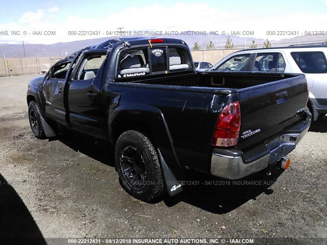 3TMLU42N78M016626 - 2008 TOYOTA TACOMA DOUBLE CAB BLACK photo 3