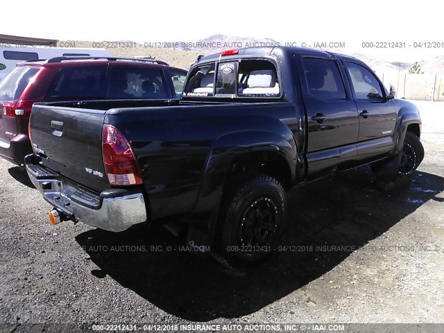 3TMLU42N78M016626 - 2008 TOYOTA TACOMA DOUBLE CAB BLACK photo 4