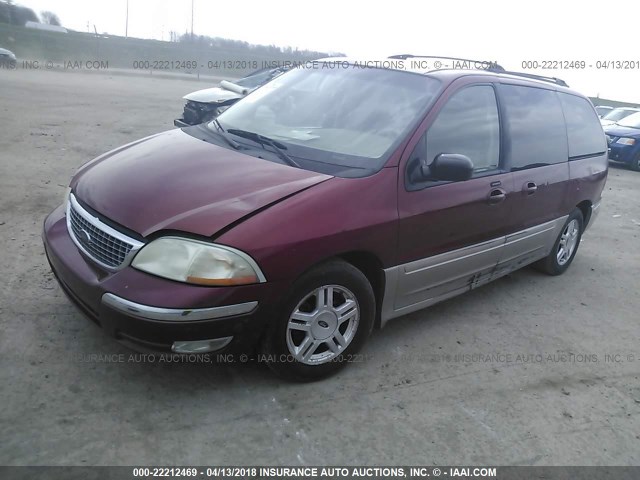 2FMZA56403BB74032 - 2003 FORD WINDSTAR SEL RED photo 2