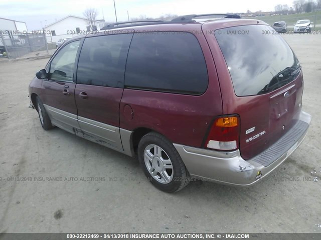2FMZA56403BB74032 - 2003 FORD WINDSTAR SEL RED photo 3