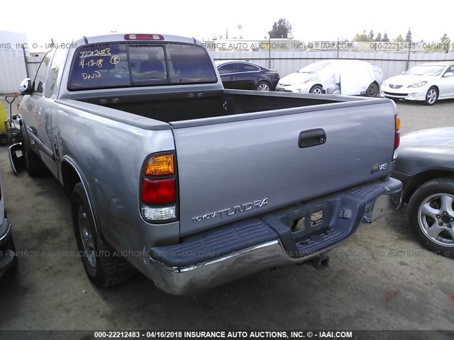 5TBRT34143S418249 - 2003 TOYOTA TUNDRA ACCESS CAB SR5 SILVER photo 3