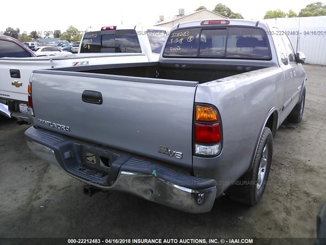5TBRT34143S418249 - 2003 TOYOTA TUNDRA ACCESS CAB SR5 SILVER photo 4