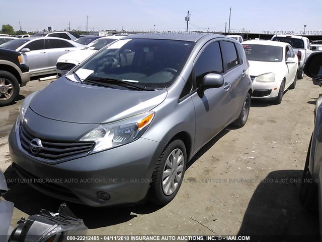 3N1CE2CP9EL393285 - 2014 NISSAN VERSA NOTE S/S PLUS/SV/SL GRAY photo 2