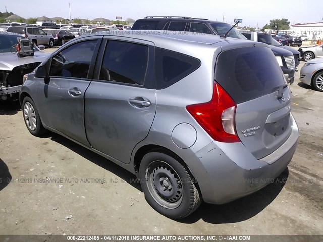 3N1CE2CP9EL393285 - 2014 NISSAN VERSA NOTE S/S PLUS/SV/SL GRAY photo 3