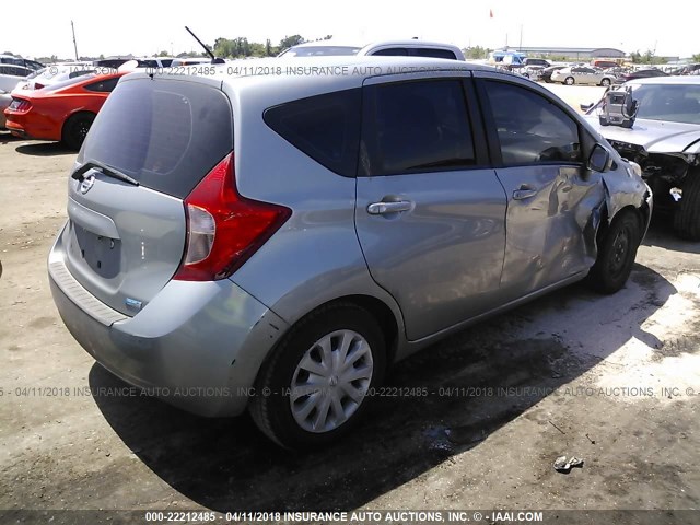 3N1CE2CP9EL393285 - 2014 NISSAN VERSA NOTE S/S PLUS/SV/SL GRAY photo 4