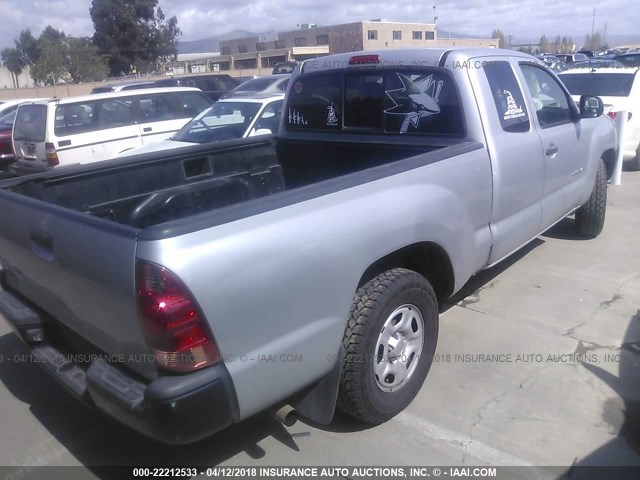 5TETX22N38Z528513 - 2008 TOYOTA TACOMA ACCESS CAB Silber Foto 4