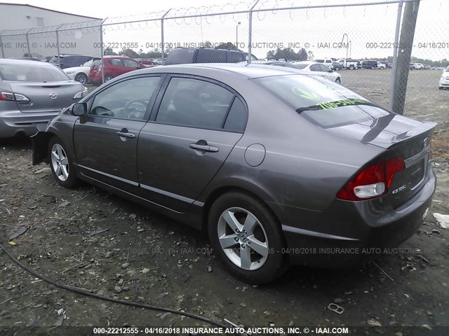 19XFA1F67BE037498 - 2011 HONDA CIVIC LX-S GRAY photo 3