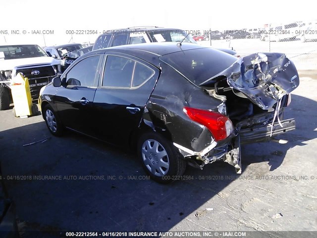 3N1CN7AP0CL942563 - 2012 NISSAN VERSA S/SV/SL BLACK photo 3