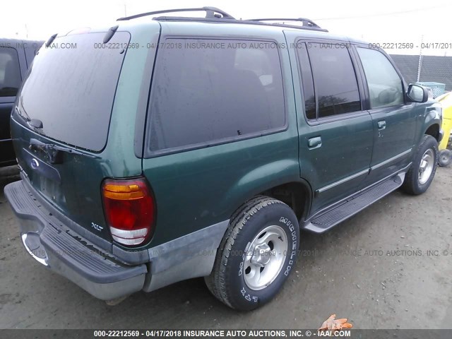 1FMZU73X9YZB02185 - 2000 FORD EXPLORER XLT GREEN photo 4