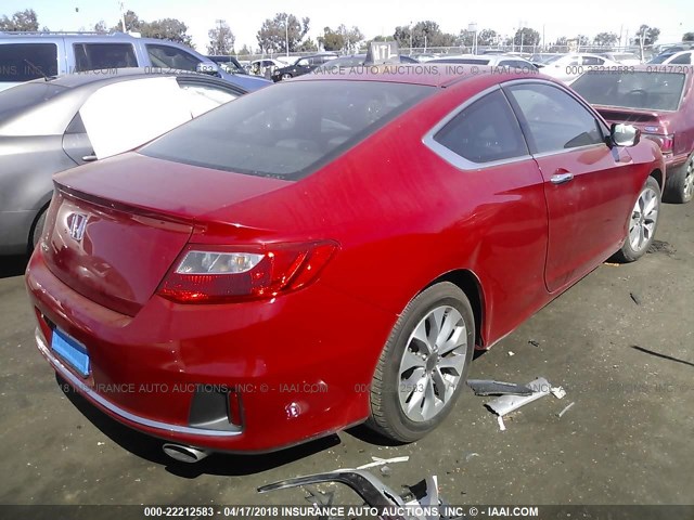 1HGCT1B34EA003195 - 2014 HONDA Accord LX-S RED photo 4