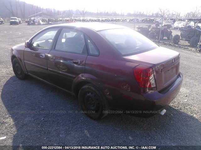 KL5JD56Z15K093480 - 2005 SUZUKI FORENZA S RED photo 3