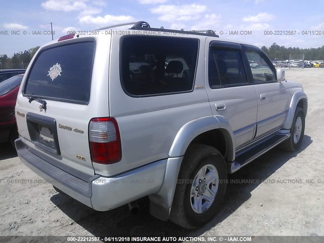 JT3HN87R3X0240844 - 1999 TOYOTA 4RUNNER LIMITED SILVER photo 4