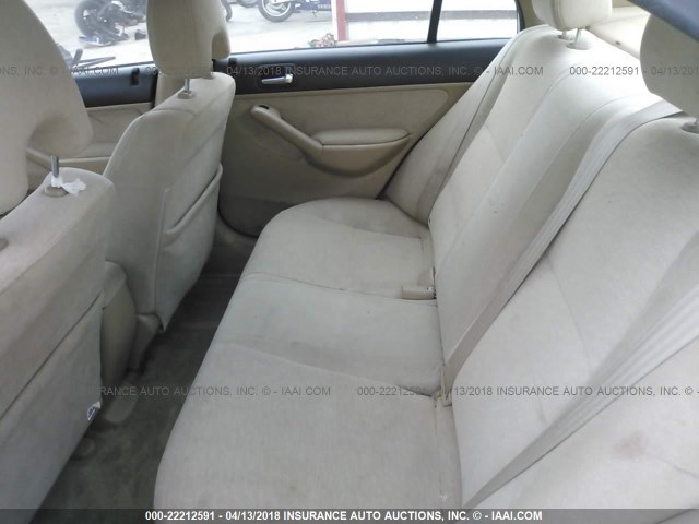 JHMES95635S019671 - 2005 HONDA CIVIC HYBRID WHITE photo 8