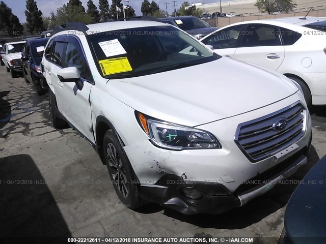 4S4BSAJC0F3266039 - 2015 SUBARU OUTBACK 2.5I LIMITED WHITE photo 1