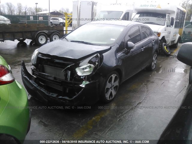 KNADN4A36F6431223 - 2015 KIA RIO EX/SX BLACK photo 2